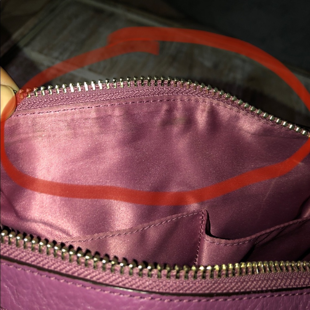 Coach Pink Leather Shoulder Bag with Tassel - Picture 9 of 10